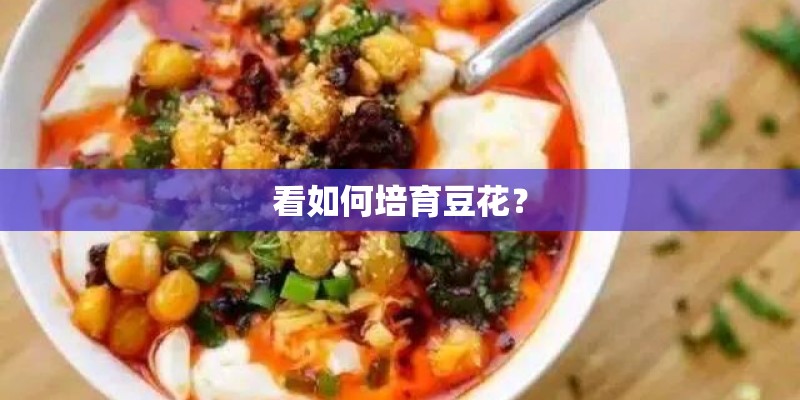 看如何培育豆花? 看如何培育豆花?